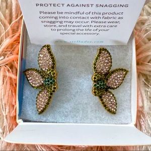 Stella & Dot Pave Petal Earrings